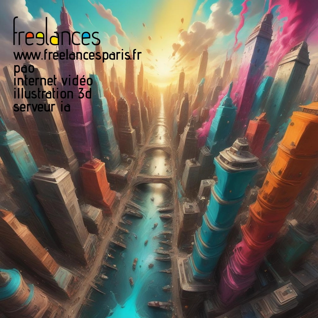 Pao mise en page internet vidéo illustration 3d serveur IA générative AI freelance paris studio de création magazines uz04zaw0